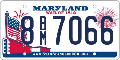 MD license plate 8BM7066