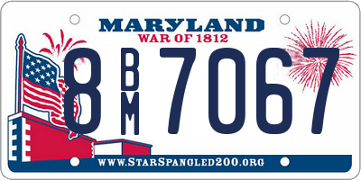 MD license plate 8BM7067