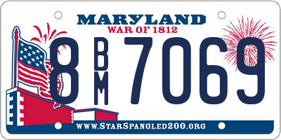 MD license plate 8BM7069