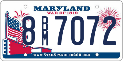 MD license plate 8BM7072