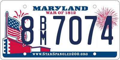 MD license plate 8BM7074