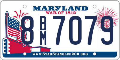 MD license plate 8BM7079