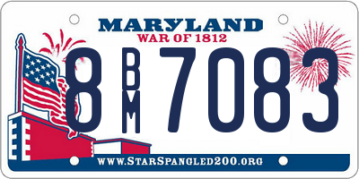 MD license plate 8BM7083