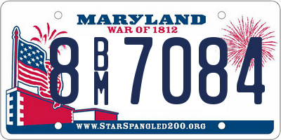 MD license plate 8BM7084