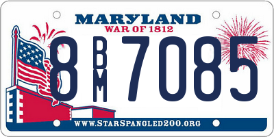 MD license plate 8BM7085