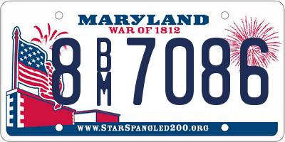 MD license plate 8BM7086