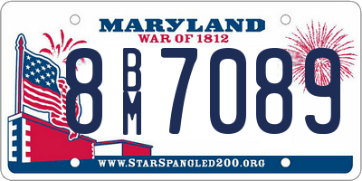 MD license plate 8BM7089