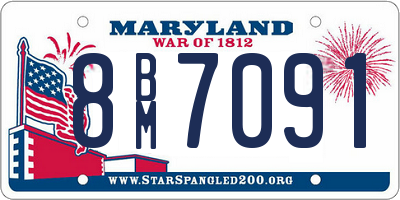 MD license plate 8BM7091