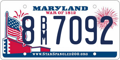 MD license plate 8BM7092