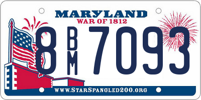 MD license plate 8BM7093