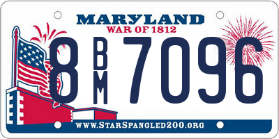 MD license plate 8BM7096