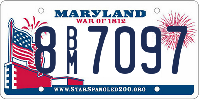 MD license plate 8BM7097