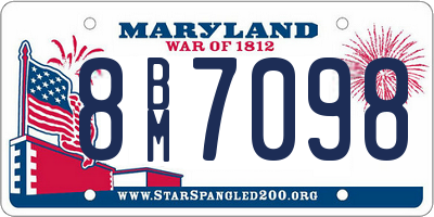 MD license plate 8BM7098