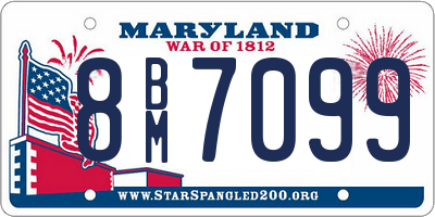 MD license plate 8BM7099