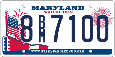 MD license plate 8BM7100