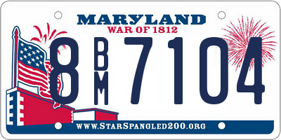 MD license plate 8BM7104