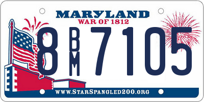 MD license plate 8BM7105