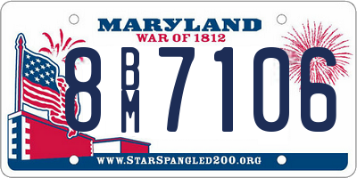 MD license plate 8BM7106