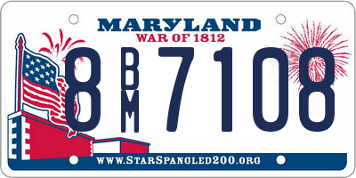 MD license plate 8BM7108