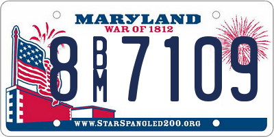 MD license plate 8BM7109