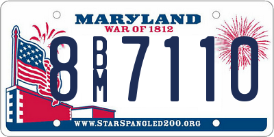 MD license plate 8BM7110