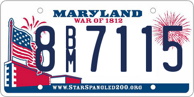 MD license plate 8BM7115