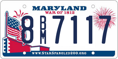 MD license plate 8BM7117