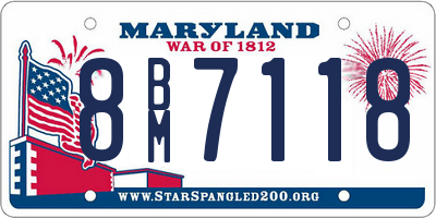 MD license plate 8BM7118