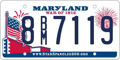 MD license plate 8BM7119