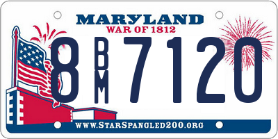 MD license plate 8BM7120