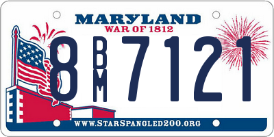 MD license plate 8BM7121