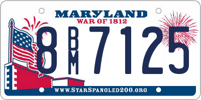 MD license plate 8BM7125