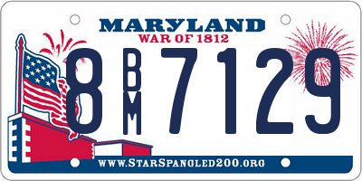 MD license plate 8BM7129