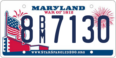 MD license plate 8BM7130