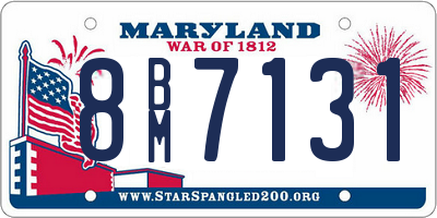 MD license plate 8BM7131