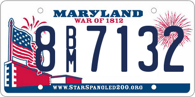 MD license plate 8BM7132