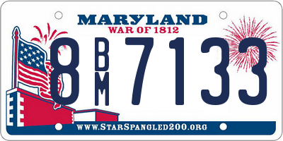 MD license plate 8BM7133