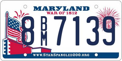 MD license plate 8BM7139