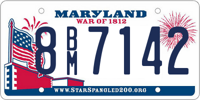 MD license plate 8BM7142