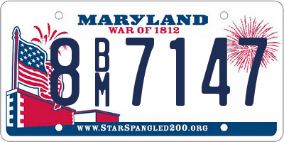 MD license plate 8BM7147