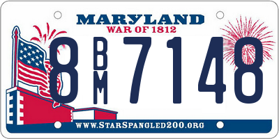 MD license plate 8BM7148