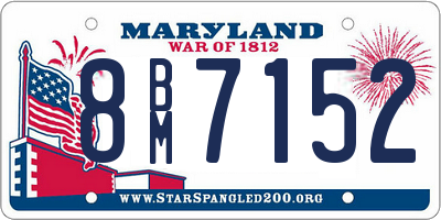 MD license plate 8BM7152