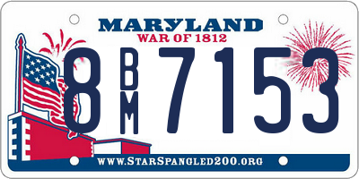 MD license plate 8BM7153