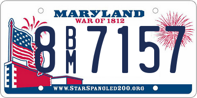 MD license plate 8BM7157