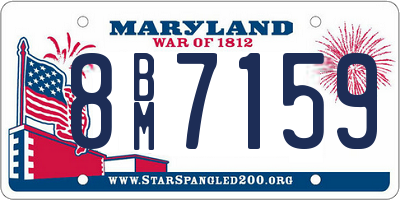 MD license plate 8BM7159