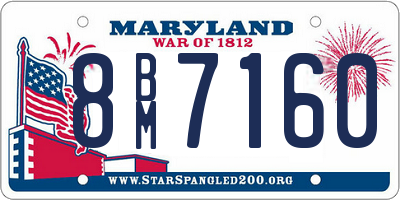 MD license plate 8BM7160