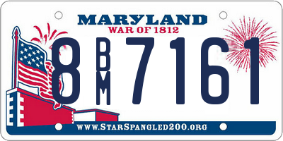 MD license plate 8BM7161