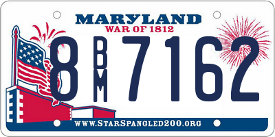 MD license plate 8BM7162