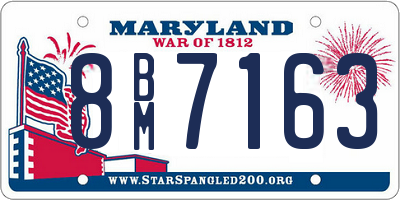 MD license plate 8BM7163