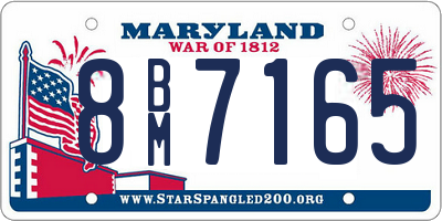 MD license plate 8BM7165